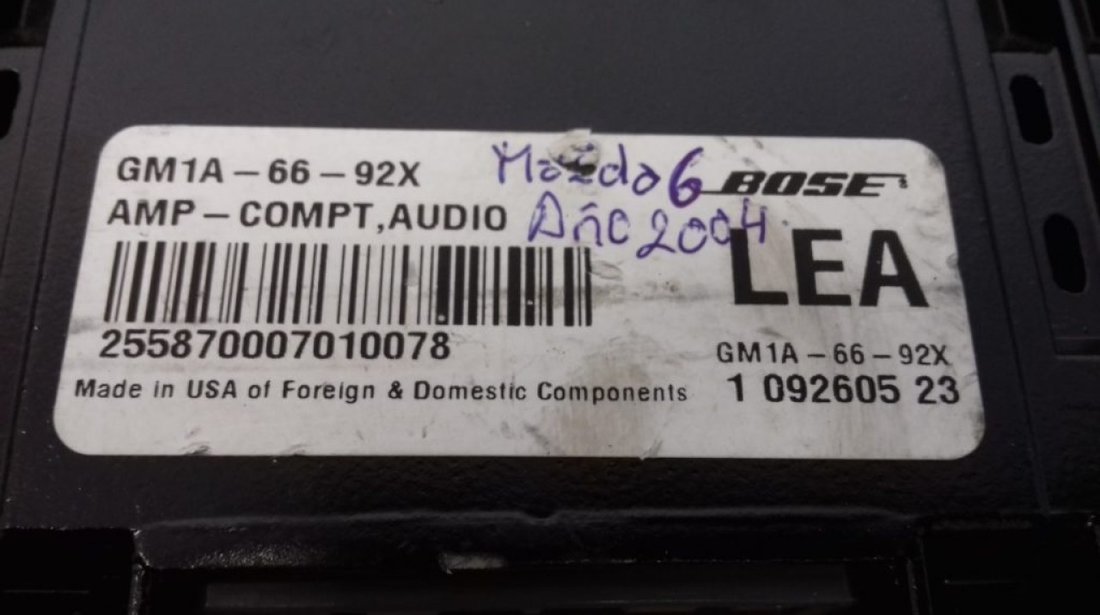 Amplificator Mazda 6, GM1A6692X, 109260523