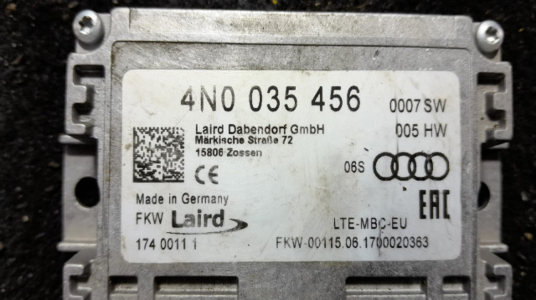 Amplificator modul antena 4n0035456 Audi A4 B9 [2015 - 2020] 2.0 tdi DEUA