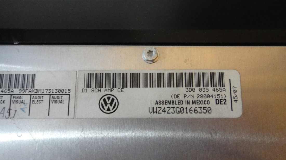 Amplificator OEM DSP Volkswagen  Phaeton 3D0035465A