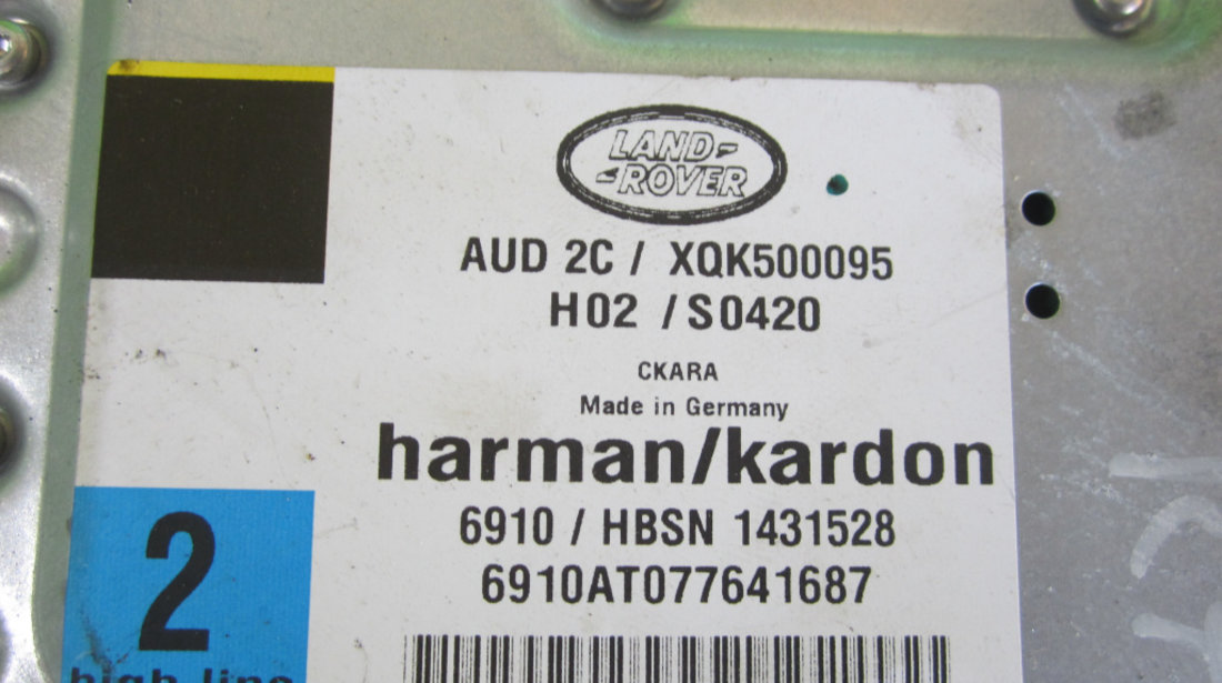 AMPLIFICATOR / STATIE AUDIO HARMAN KARDON RANGE ROVER SPORT 4x4 FAB. 2004 - 2013 ⭐⭐⭐⭐⭐