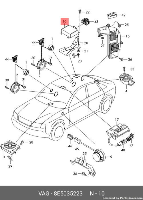 Amplificator sunet Audi A4 B6 1.9 TDI 2002 AWX OEM 8E5035223