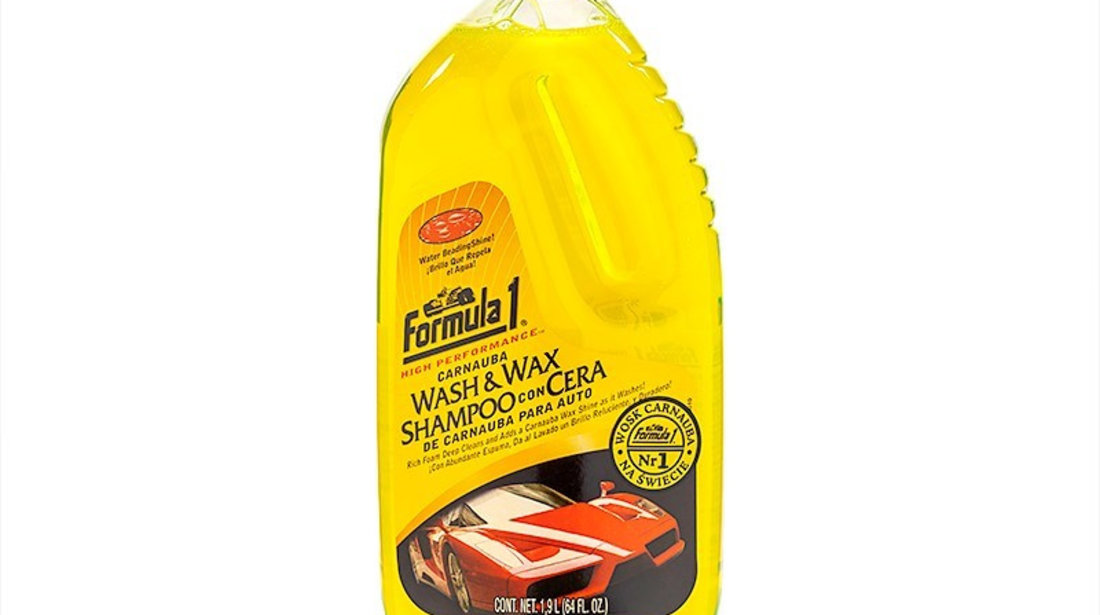 Șampon Formula1 Wash &amp; Wax - Concentrat Cu Ceară De Carnauba, 1,9 L F1-15458
