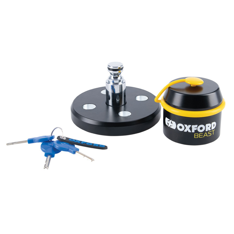 Ancora Lant Antifurt Moto Oxford Beast Floor Lock Otel Negru LK115