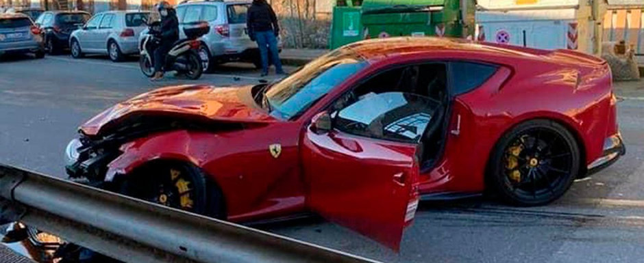 Angajatul unei spalatorii auto, ghinionistul anului. A facut dauna totala un Ferrari de 300.000 euro