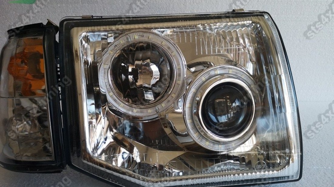 ANGEL EYE FARURI CU LUPA + SEMNALIZARE FAR MITSUBISHI PAJERO 1991-2000 CR [V1]