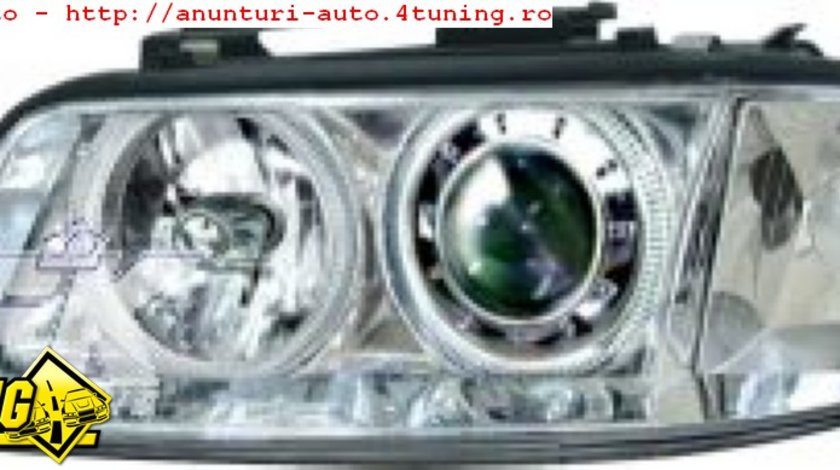 ANGEL EYES AUDI A6 - FARURI ANGEL EYES PENTRU AUDI A6 4B FUNDAL CROM SAU NEGRU