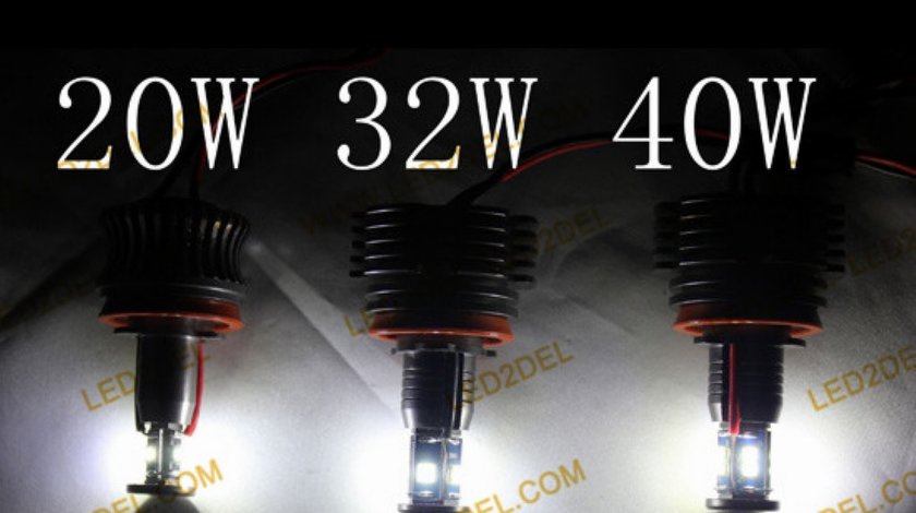 Angel eyes BMW E90 Facelift Led marker H8 80W LCI dupa 2009 (varianta cu xenon de fabrica )