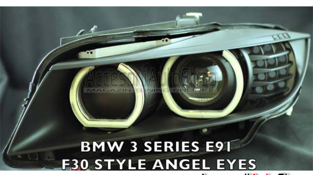 Angel Eyes DTM SMD BMW F30 E90 E92 - DUAL COLOR - ALB GALBEN SEMNALIZARE