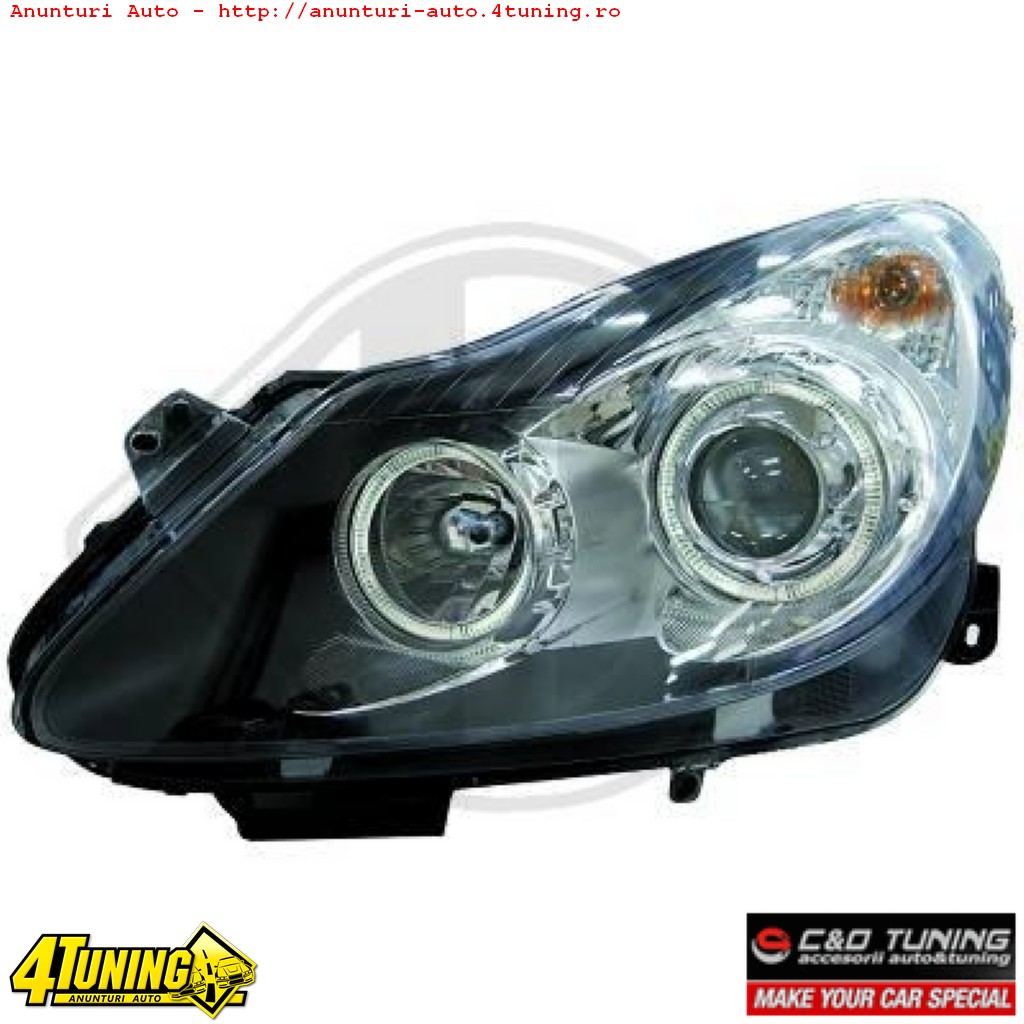 Angel Eyes Opel Corsa D - Faruri Angel Eyes Opel Corsa D
