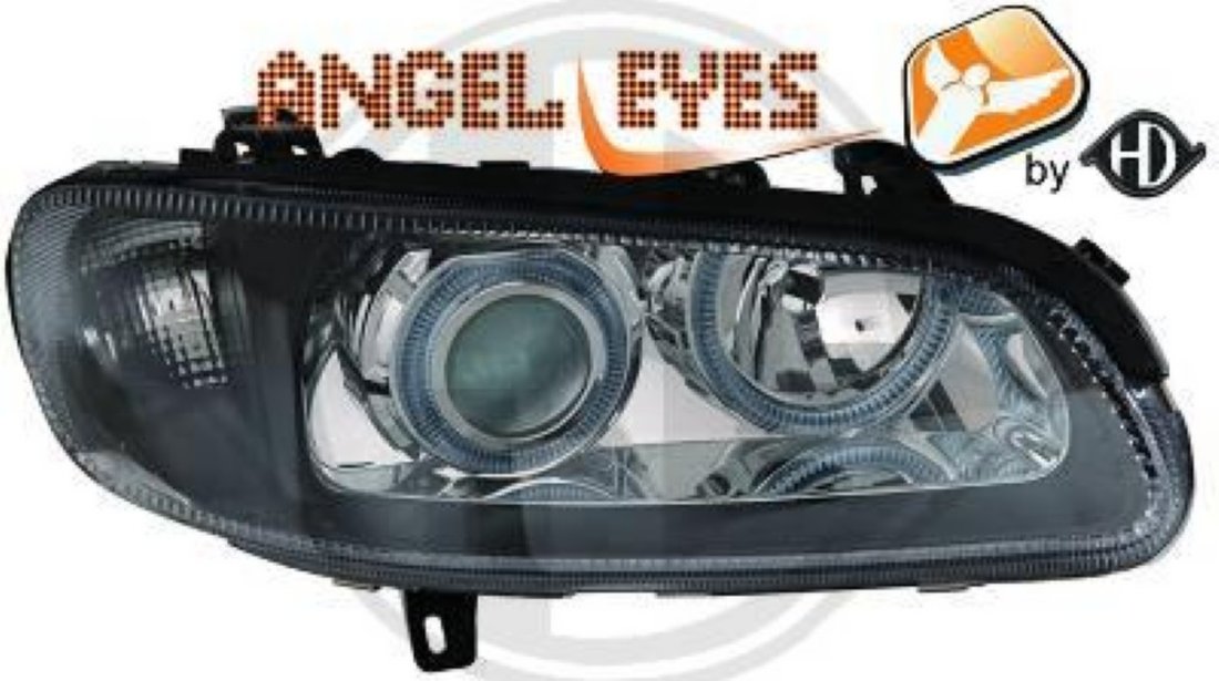 ANGEL EYES OPEL OMEGA B - FARURI ANGEL EYES OPEL OMEGA B FUNDAL CROM SAU NEGRU