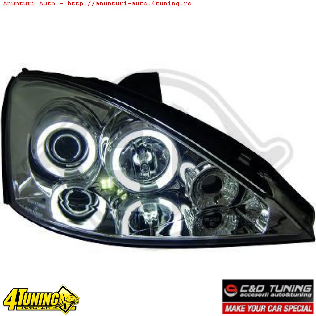 ANGEL EYES PENTRU FORD FOCUS FUNDAL CROM SAU NEGRU CU CCFL
