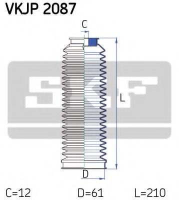 Ansamblu burduf, directie ALFA ROMEO 147 (937) (2000 - 2010) SKF VKJP 2087 piesa NOUA