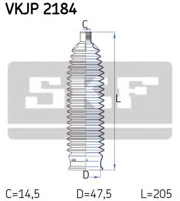 Ansamblu burduf, directie AUDI A2 (8Z0) (2000 - 2005) SKF VKJP 2184 piesa NOUA
