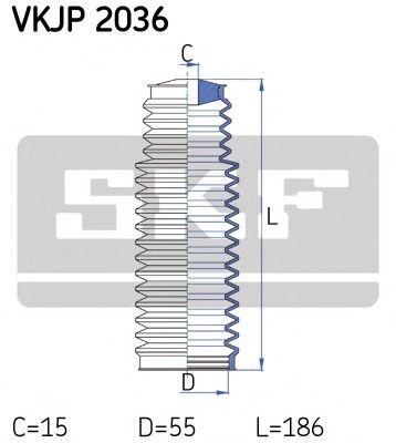 Ansamblu burduf, directie BMW Seria 3 (E46) (1998 - 2005) SKF VKJP 2036 piesa NOUA