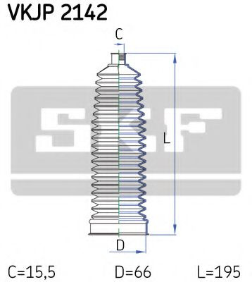 Ansamblu burduf, directie BMW Seria 6 (E63) (2004 - 2010) SKF VKJP 2142 piesa NOUA