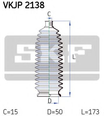 Ansamblu burduf, directie CITROEN C2 (JM) (2003 - 2016) SKF VKJP 2138 piesa NOUA