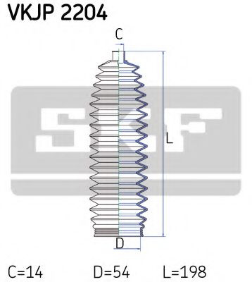 Ansamblu burduf, directie FORD FUSION (JU) (2002 - 2012) SKF VKJP 2204 piesa NOUA