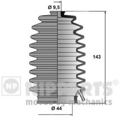 Ansamblu burduf, directie HONDA CR-V I (RD) (1995 - 2002) NIPPARTS J2844002 piesa NOUA