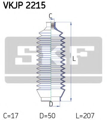 Ansamblu burduf, directie MITSUBISHI PAJERO II (V3_W, V2_W, V4_W) (1990 - 1999) SKF VKJP 2215 piesa ...