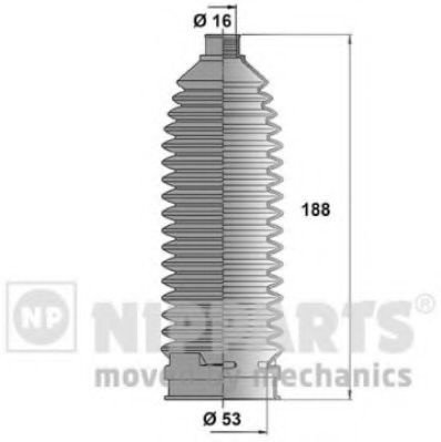 Ansamblu burduf, directie NISSAN NAVARA platou / sasiu (D40) (2008 - 2016) NIPPARTS N2841033 piesa N...