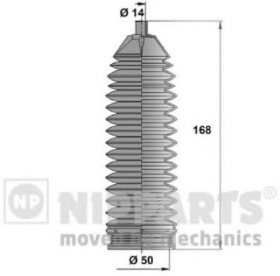 Ansamblu burduf, directie NISSAN QASHQAI / QASHQAI +2 (J10, JJ10) (2007 - 2013) NIPPARTS N2841026 pi...