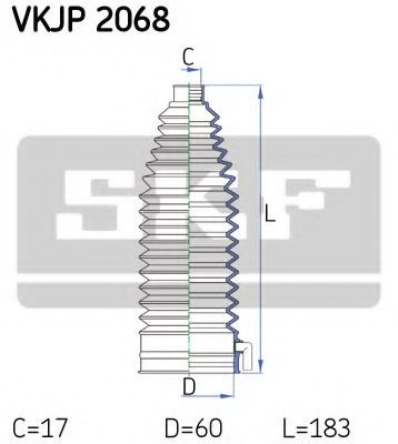 Ansamblu burduf, directie PEUGEOT 206 Hatchback (2A/C) (1998 - 2016) SKF VKJP 2068 piesa NOUA