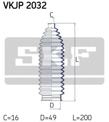 Ansamblu burduf, directie PEUGEOT 206 SW (2E/K) (2002 - 2016) SKF VKJP 2032 piesa NOUA