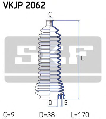 Ansamblu burduf, directie RENAULT KANGOO Express (FC0/1) (1997 - 2007) SKF VKJP 2062 piesa NOUA