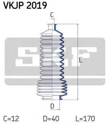 Ansamblu burduf, directie RENAULT MEGANE I Scenic (JA0/1) (1996 - 2001) SKF VKJP 2019 piesa NOUA