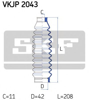 Ansamblu burduf, directie SEAT AROSA (6H) (1997 - 2004) SKF VKJP 2043 piesa NOUA