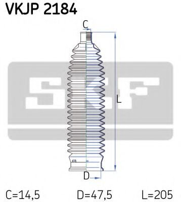 Ansamblu burduf, directie SEAT CORDOBA (6L2) (2002 - 2009) SKF VKJP 2184 piesa NOUA