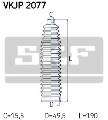 Ansamblu burduf, directie VOLVO V50 (MW) (2004 - 2016) SKF VKJP 2077 piesa NOUA