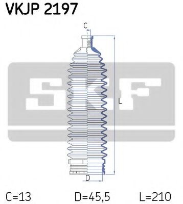 Ansamblu burduf, directie VW POLO (9N) (2001 - 2012) SKF VKJP 2197 piesa NOUA