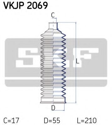 Ansamblu burduf, directie VW TRANSPORTER IV bus (70XB, 70XC, 7DB, 7DW, 7DK) (1990 - 2003) SKF VKJP 2069 piesa NOUA