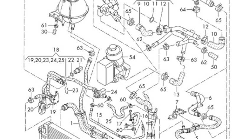 Ansamblu conducta racire 2.0 Bi -TDI CSHA Volkswagen Amarok 2014 2015 OEM 03L121049G