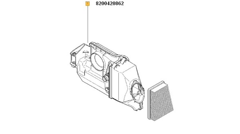 ANSAMBLU FILTRU AER LOG/DUSTER RENAULT 8200420862 <br>