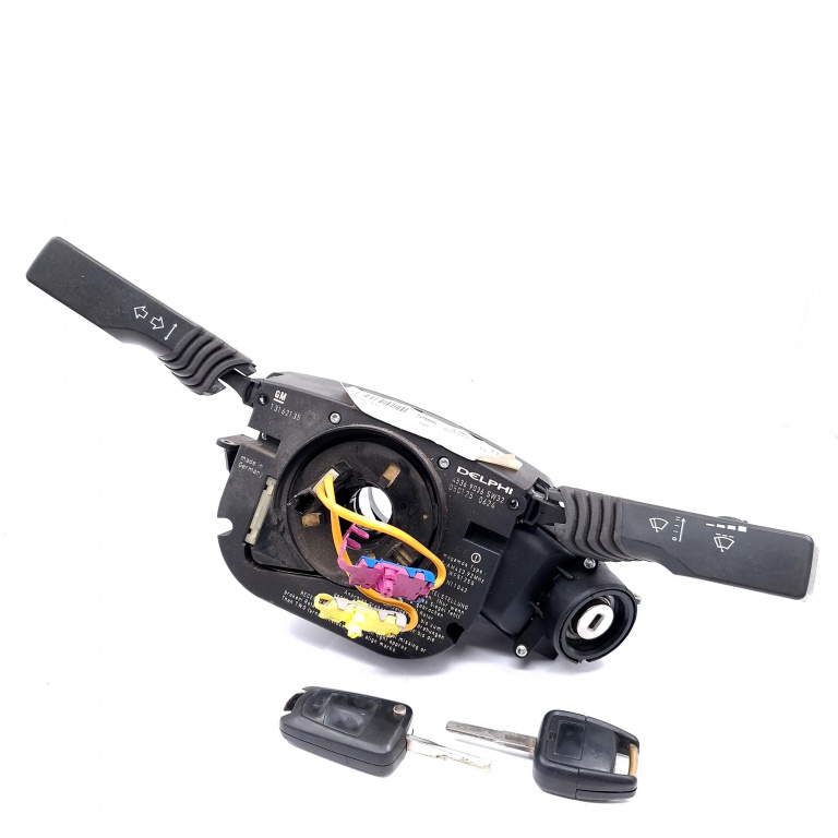 Ansamblu Manete Semnalizare Stergator Opel Vectra C 2002-2008 1.9 Cdti Z 19 Dt Motorina Banda Airbag Contact Cu Cheie Maneta Semnalizare Maneta Stergator 13162135, 45369036Sw32, 0501250624, 068977, 590623Fqrg, Wfs125G, N11042 Delphi
