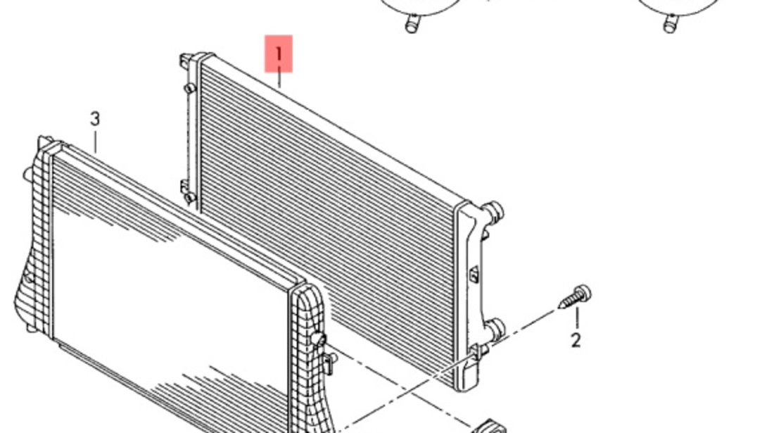 Ansamblu radiatoare fata Volkswagen Touran (1T1) Monovolum 2003 1.9 TDI OEM 1K0121253AA