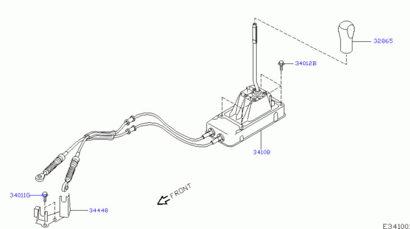 Ansamblu schimbator de viteze cu cabluri Nissan Micra III NISSAN OE 34108-BC00A