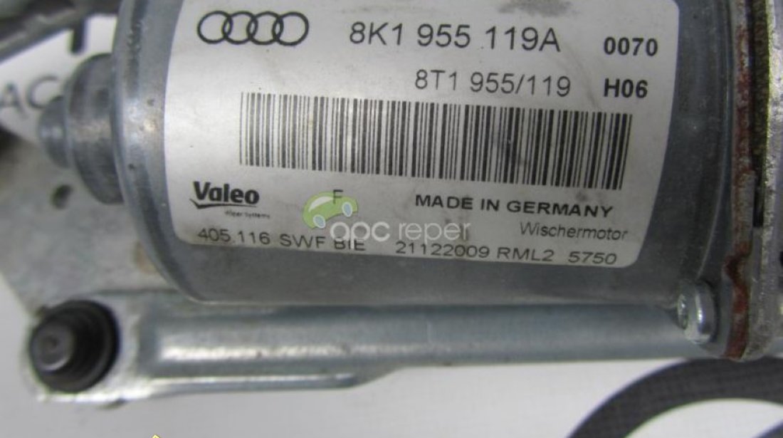 Ansamblu stergatoare original Audi A4 S4 8K cod 8K1955119A