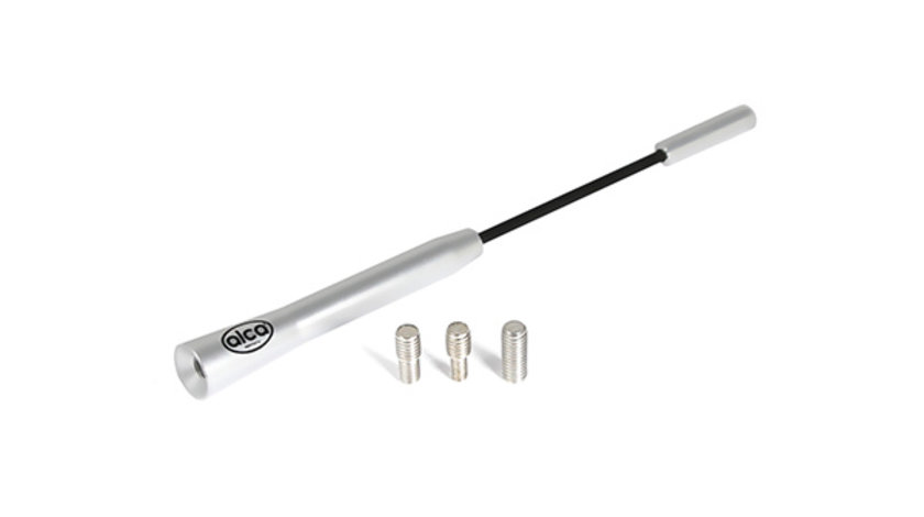 ANTENA AUTO EXTERIOR CROMATA 16.5CM CU 3 ADAPTOARE (4-5-6MM) 537110 ALCA