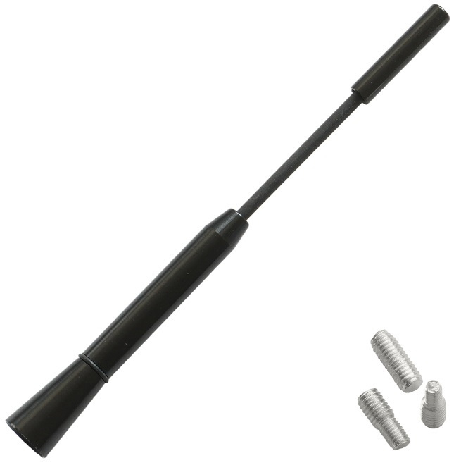 Antena Auto Exterior Neagra 15.8cm Cu 3 Adaptoare 4-5-6mm Mega Drive 10027