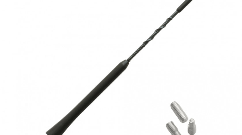 Antena Auto Exterior Neagra 24cm Cu 2 Adaptoare (5-6mm) Mega Drive 06275