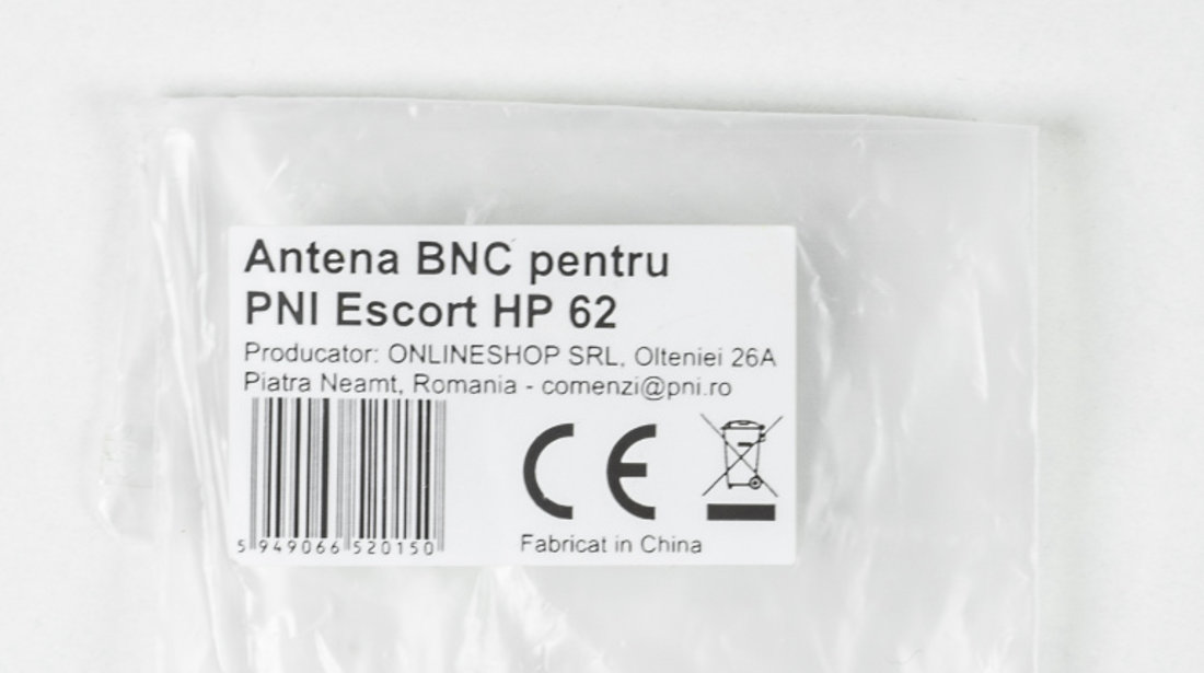 Antena BNC pentru PNI Escort HP 62, 20 cm PNI-ANTHP62