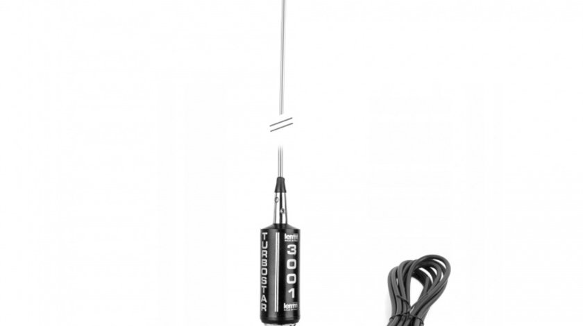 Antena CB LEMM AT-3001 TURBOSTAR Black 200 cm, cu cablu RG58 4 m, 26,5 - 28 MHz, rabatabila, fabricata in Italia PNI-AT-3001