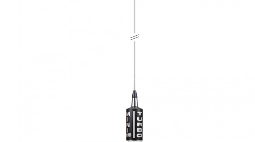 Antena CB LEMM MiniTurbo AT-1002 PL, lungime 110 cm, castig 2dB, 26.5-27.5Mhz, 200W, fara cablu, fabricata in Italia PNI-AT-1002PL