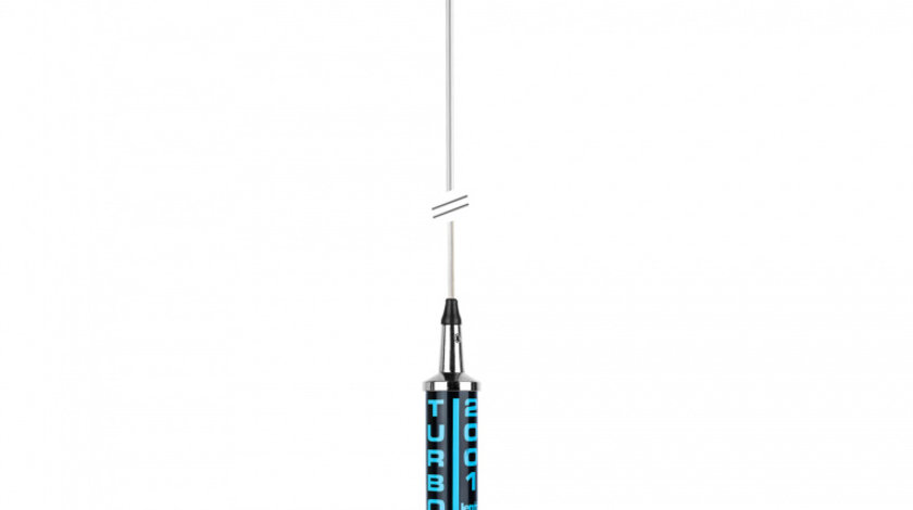 Antena CB LEMM Turbo 2001 CENTROTETTO AT2001PL fara cablu, lungime 200 cm, castig 6.5dB, 26-28.5MHz, 2000W, montura PL259, fabricat in Italia PNI-AT-2001PL