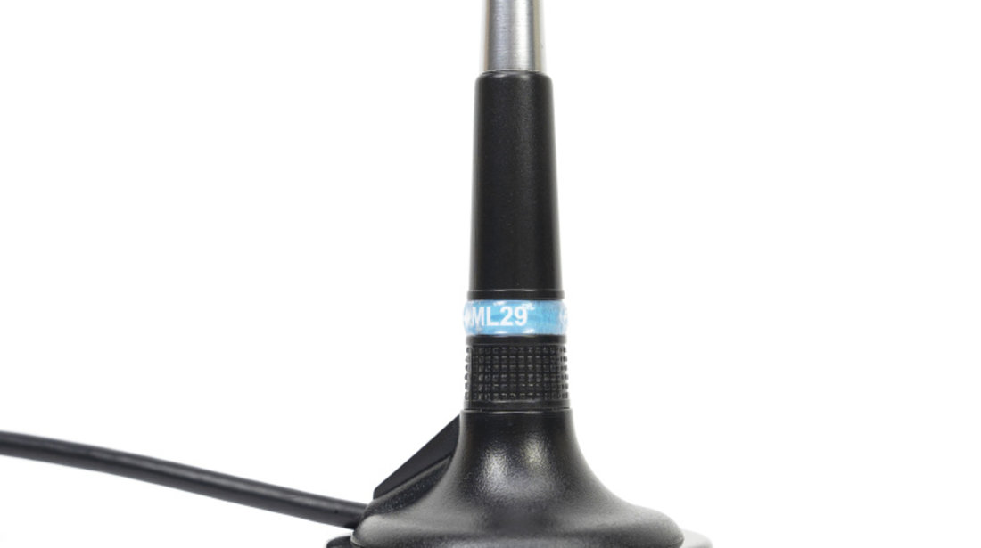 Antena CB PNI ML29, lungime 34 cm, cu magnet inclus diametru 70 mm si cablu RG58 PNI-ML29