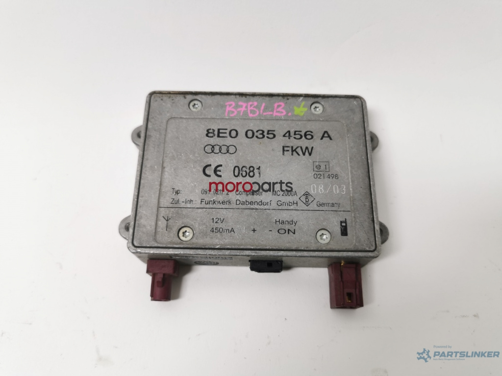 Antena GPS AUDI A4 III 8EC, B7 2004 - 2008 2.0 TDI 16V BLB, BRE VAG 8E0035456A