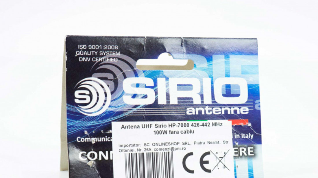 Antena UHF Sirio HP-7000 426-442 MHz 100W fara cablu PNI-2210505.05